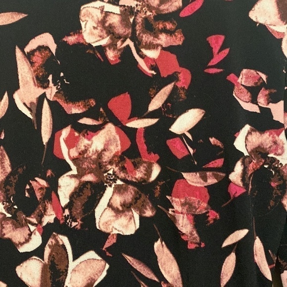 Ellen Tracy Collection Floral Mock Wrap Dress | Long Sleeve | Size - Picture 11 of 12